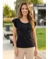 Damen-T-Shirt KIXMI SAMMI SCHWARZ