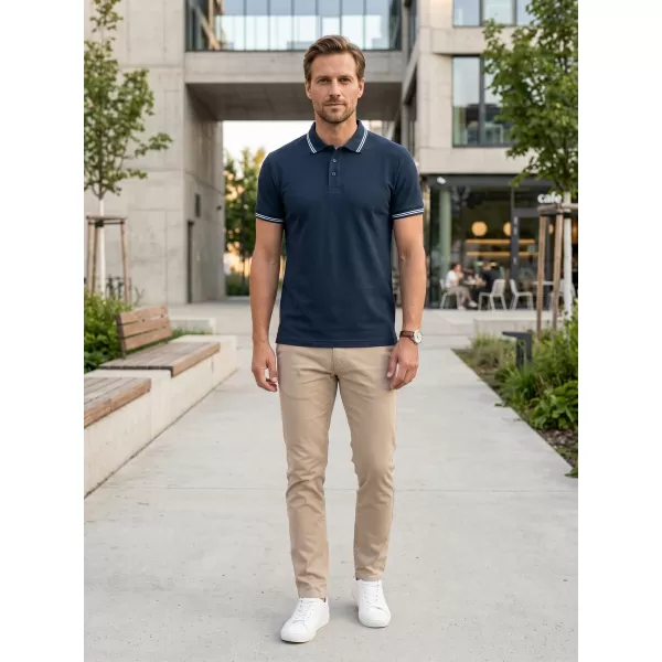  Herren-T-Shirt mit Kragen ALTISPORT NoPrint NP/ALM912 NAVY BLAU 