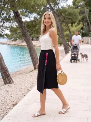 Damenrock KIXMI SIBILA SCHWARZ/ROSA