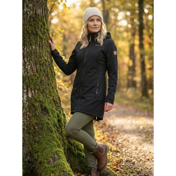  Softshell-Mantel für Damen ALTISPORT CIARA SCHWARZ 