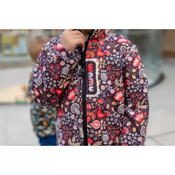  Fleece-Sweatshirt für Kinder WAMU SOVA LILA 