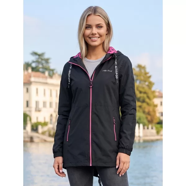  Damenjacke ALTISPORT CHELSIE SCHWARZ/ROSA 