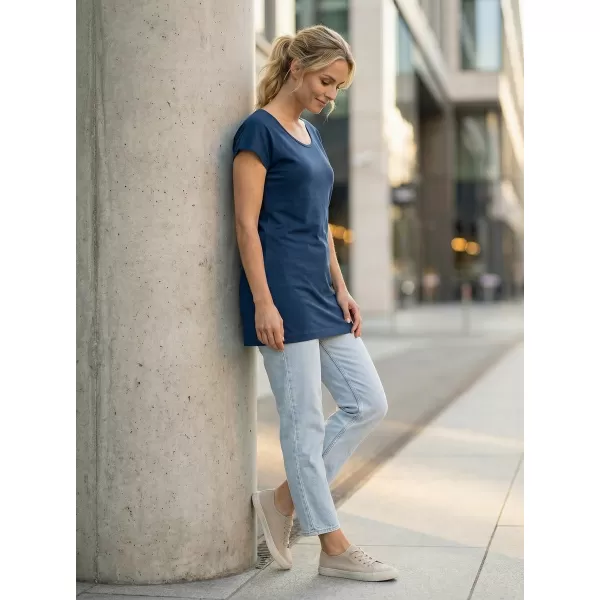  Langes T-Shirt für Damen ALTISPORT NoPrint NP/ALW321 MITTERNACHTSBLAU 