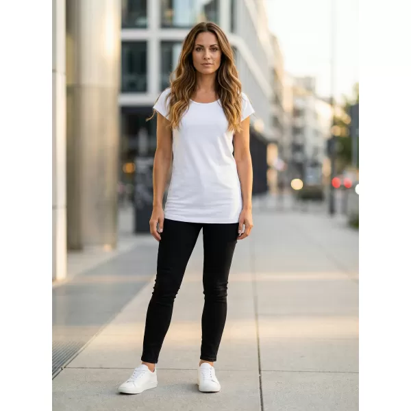  Langes T-Shirt für Damen ALTISPORT NoPrint NP/ALW321 WEIß 