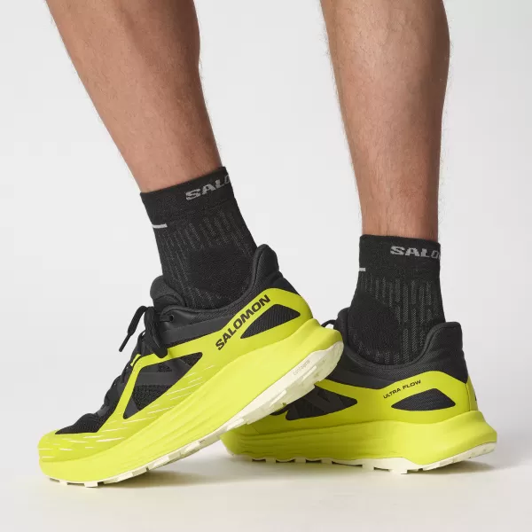  Herrenschuhe SALOMON ULTRA FLOW L47462500 SCHWARZ/SCHWEFELFEDER/TRANSPARENTGELB 