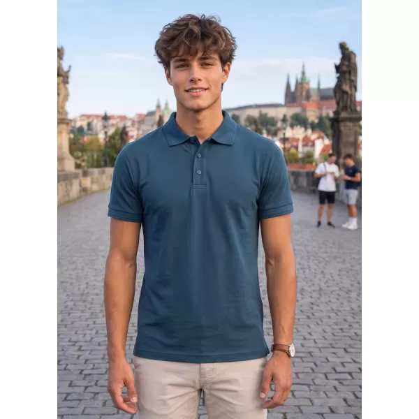  Herren-T-Shirt mit Kragen ALTISPORT NoPrint NP/ALM302 NAVY BLAU 