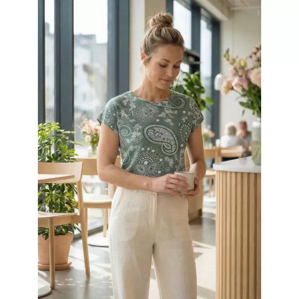  Damen-T-Shirt SAM 73 MARGARITA WT 903 GRÜNLICHES GRAU 