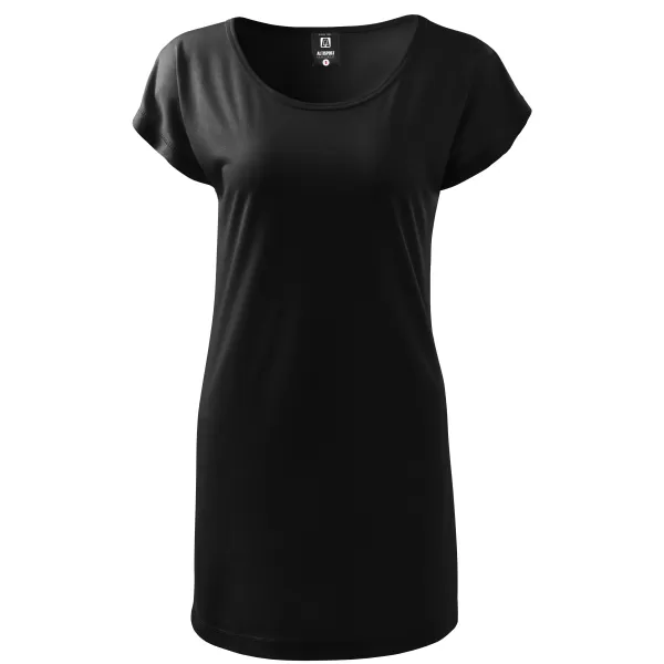  Langes T-Shirt für Damen ALTISPORT NoPrint NP/ALW321 SCHWARZ 