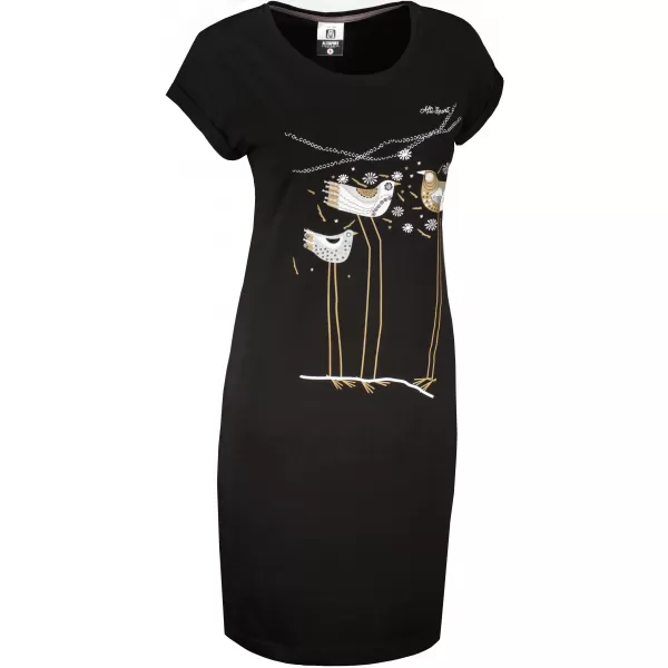  Kleid ALTISPORT ALW043178 SCHWARZ UND GOLD 