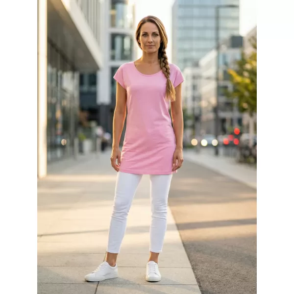  Langes T-Shirt für Damen ALTISPORT NoPrint NP/ALW321 ROSA 