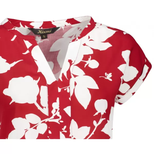  Damenbluse KIXMI SABINE BURGUND 