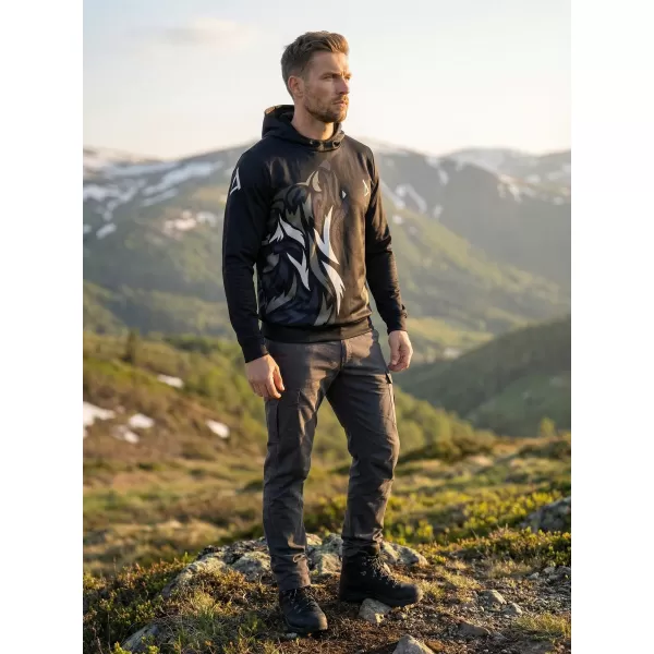  Hochwertiges Funktions-Sweatshirt für Herren ALTISPORT VOJ/ALM029MI01 SCHWARZGRAU 