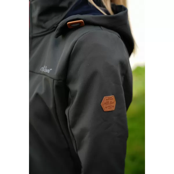 Softshell-Mantel für Damen ALTISPORT CIARA KHAKI/ROT 