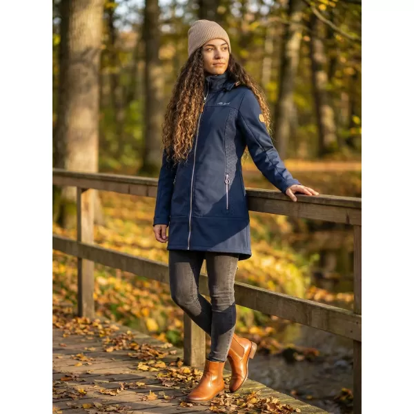  Softshell-Mantel für Damen ALTISPORT CIARA DUNKELBLAU/SILBER 