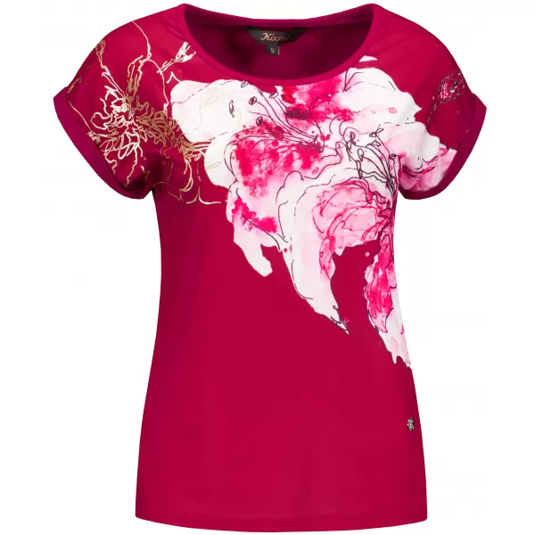  Damen-T-Shirt KIXMI SAKURA Burgund 