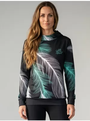 Hochwertiges Funktions-Sweatshirt für Damen ALTISPORT VOJ/ALW001MI01 SCHWARZ/TÜRKIS