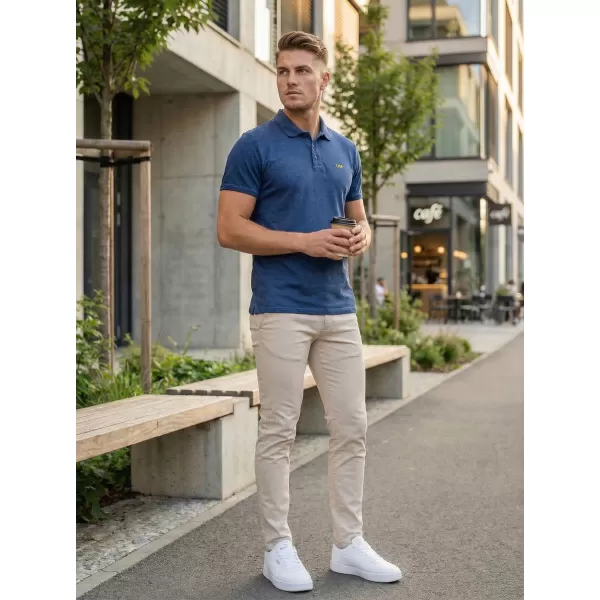  Herren-T-Shirt KIXMI SPENCER DUNKELBLAU/GRÜN 