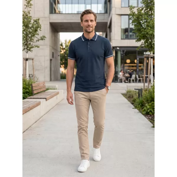  Herren-T-Shirt mit Kragen ALTISPORT NoPrint NP/ALM912 NAVY BLAU 