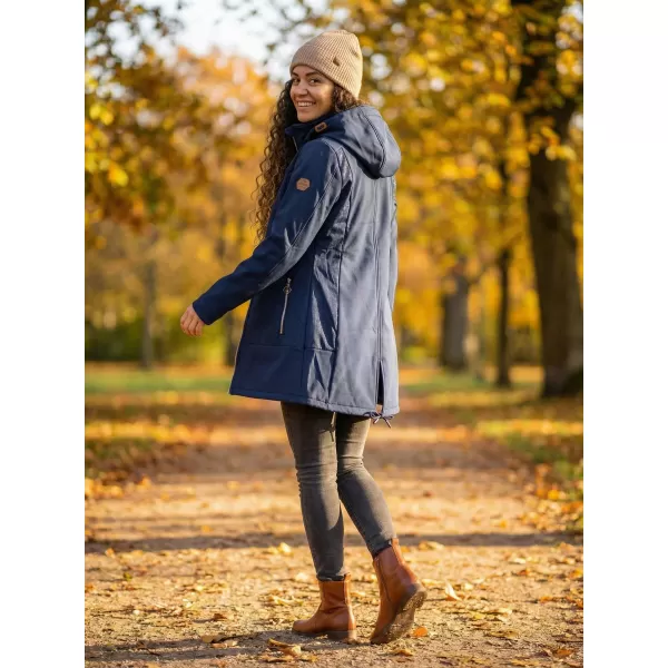  Softshell-Mantel für Damen ALTISPORT CIARA DUNKELBLAU/SILBER 