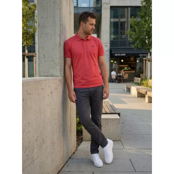  Herren-T-Shirt KIXMI SPENCER ROT BLAU 
