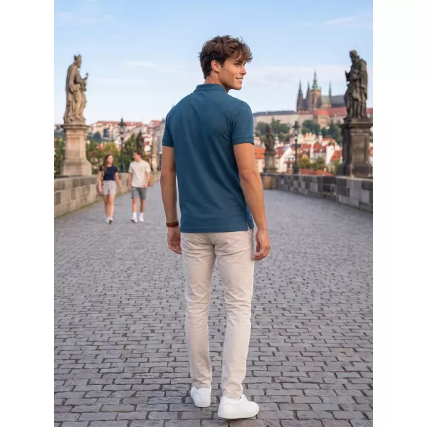  Herren-T-Shirt mit Kragen ALTISPORT NoPrint NP/ALM302 NAVY BLAU 