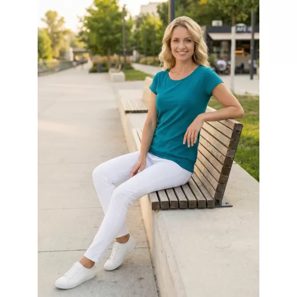  Damen-T-Shirt ALTISPORT NoPrint NP/ALW021 DUNKLES TÜRKIS 