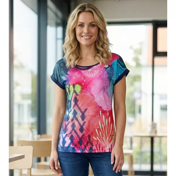 Damen-T-Shirt ALTISPORT CLARETA DUNKELBLAU 