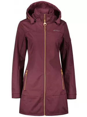 Softshell-Mantel für Damen ALTISPORT CIARA BURGUND