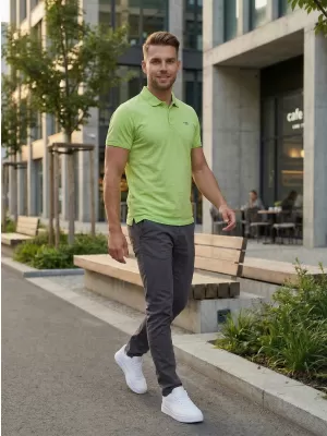 Herren-T-Shirt KIXMI SPENCER GRÜN BLAU