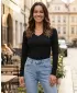 Damen-T-Shirt mit langen Ärmeln ALTISPORT NoPrint NP/ALW721 SCHWARZ