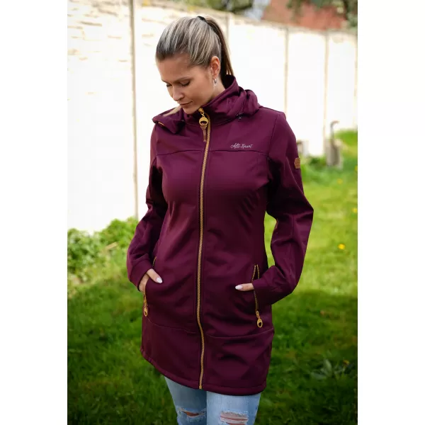  Softshell-Mantel für Damen ALTISPORT CIARA BURGUND 
