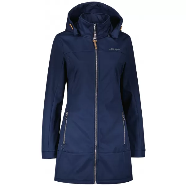  Softshell-Mantel für Damen ALTISPORT CIARA DUNKELBLAU/SILBER 