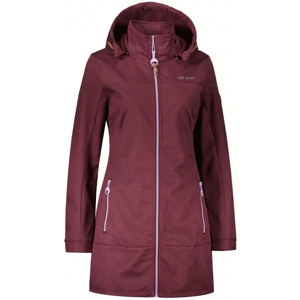  Softshell-Mantel für Damen ALTISPORT CIARA BURGUNDERROT/VIOLETT 