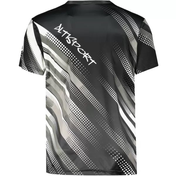  Funktionelles Premium-T-Shirt für Herren ALTISPORT VOJ/ALM028TR01 SCHWARZ UND WEIß 