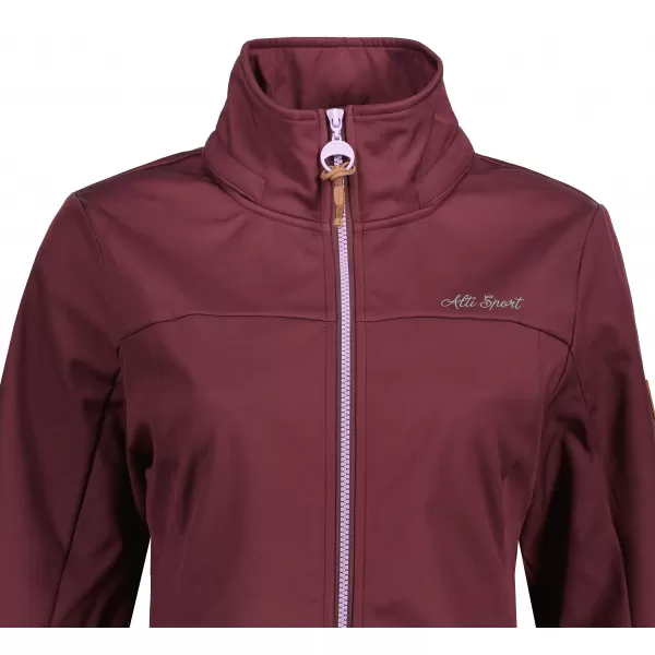  Softshell-Mantel für Damen ALTISPORT CIARA BURGUNDERROT/VIOLETT 