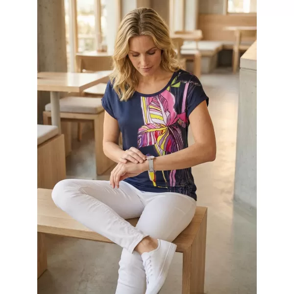  Damen-T-Shirt ALTISPORT CELENA DUNKELBLAU 