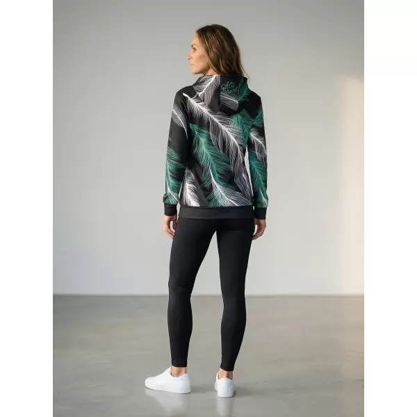  Hochwertiges Funktions-Sweatshirt für Damen ALTISPORT VOJ/ALW001MI01 SCHWARZ/TÜRKIS 