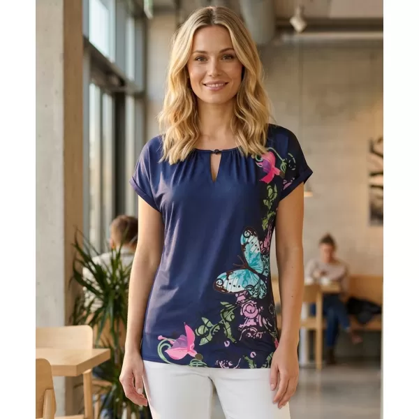  Damen-T-Shirt ALTISPORT CARINE DUNKELBLAU 