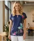 Damen-T-Shirt ALTISPORT CARINE DUNKELBLAU