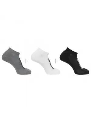 Socken SALOMON EVERYDAY LOW 3-PACK LC2087100 SCHWARZ/WEIß/HONIGGRAU MELIERT