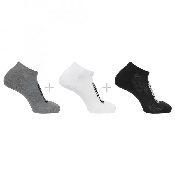  Socken SALOMON EVERYDAY LOW 3-PACK LC2087100 SCHWARZ/WEIß/HONIGGRAU MELIERT 