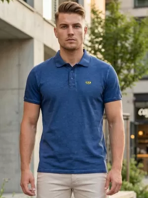 Herren-T-Shirt KIXMI SPENCER DUNKELBLAU/GRÜN