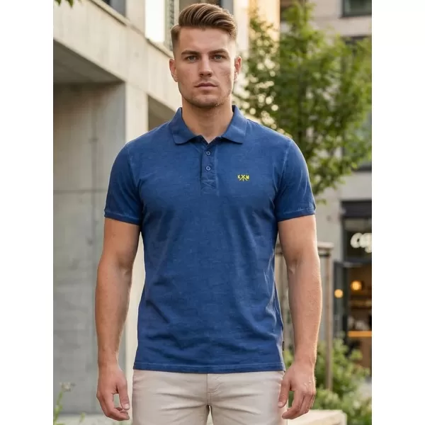  Herren-T-Shirt KIXMI SPENCER DUNKELBLAU/GRÜN 
