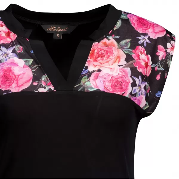  Damen-T-Shirt ALTISPORT CLARA SCHWARZ 