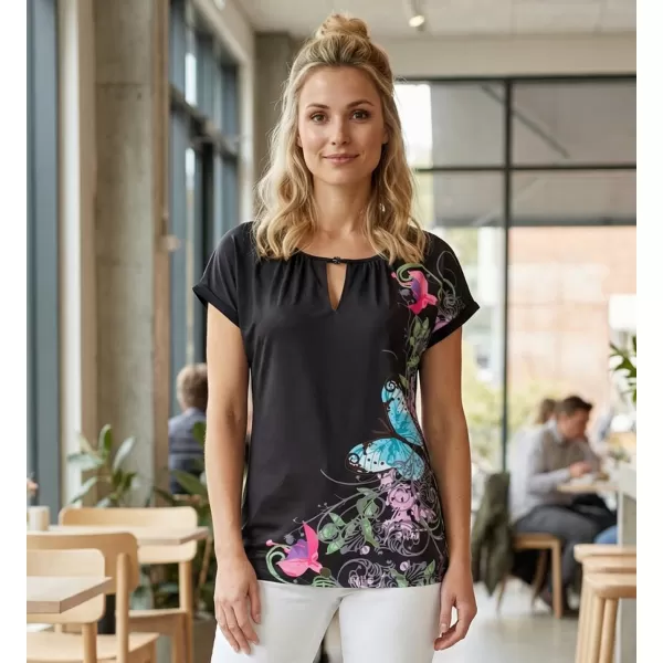  Damen-T-Shirt ALTISPORT CARINE SCHWARZ 
