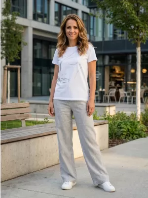 Damen-T-Shirt SAM 73 MARIANELA WT 905 WEIß