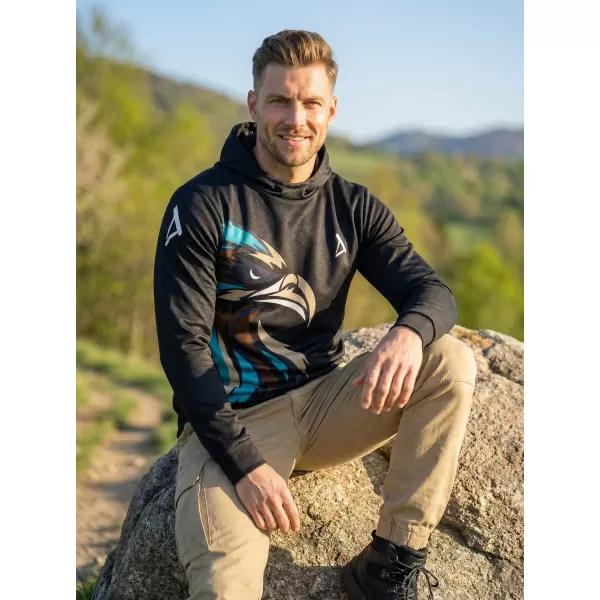  Hochwertiges Funktions-Sweatshirt für Herren ALTISPORT VOJ/ALM029MI01 SCHWARZ UND BLAU 