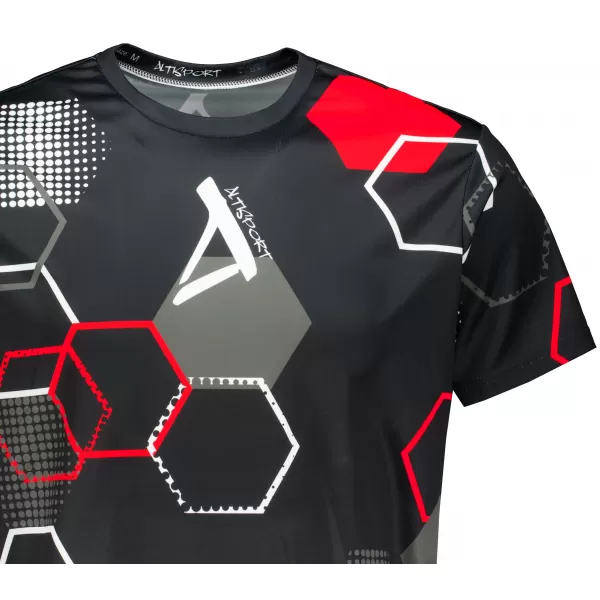  Funktionelles Premium-T-Shirt für Herren ALTISPORT VOJ/ALM037TR01 SCHWARZ UND ROT 
