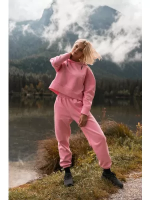 Damen-Jogginghose aus Baumwolle NORDBLANC BOYFRIEND NBSPL7888 ROSA