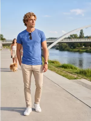 Herren-T-Shirt ALTISPORT NoPrint NP/ALM361 BLAUE HIGHLIGHTS